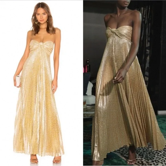 Alexis joya plissé maxi dress discount